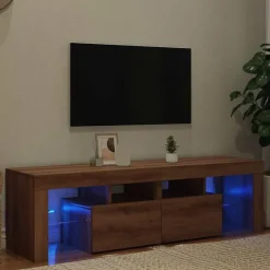 vidaXL Tv-meubel met LED 140x36,5x40 cm bewerkt hout artisanaal eiken