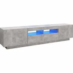 vidaXL Tv-meubel met LED-verlichting 180x35x40 cm betongrijs