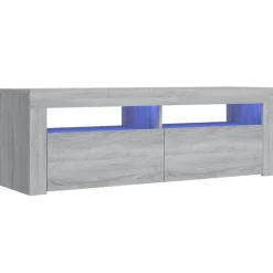 vidaXL Tv-meubel met LED-verlichting 120x35x40 cm grijs sonoma eiken
