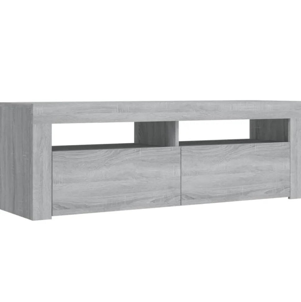 vidaXL Tv-meubel met LED-verlichting 120x35x40 cm grijs sonoma eiken
