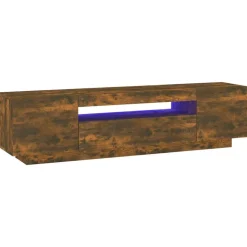 vidaXL Tv-meubel met LED-verlichting 160x35x40 cm gerookt eikenkleurig