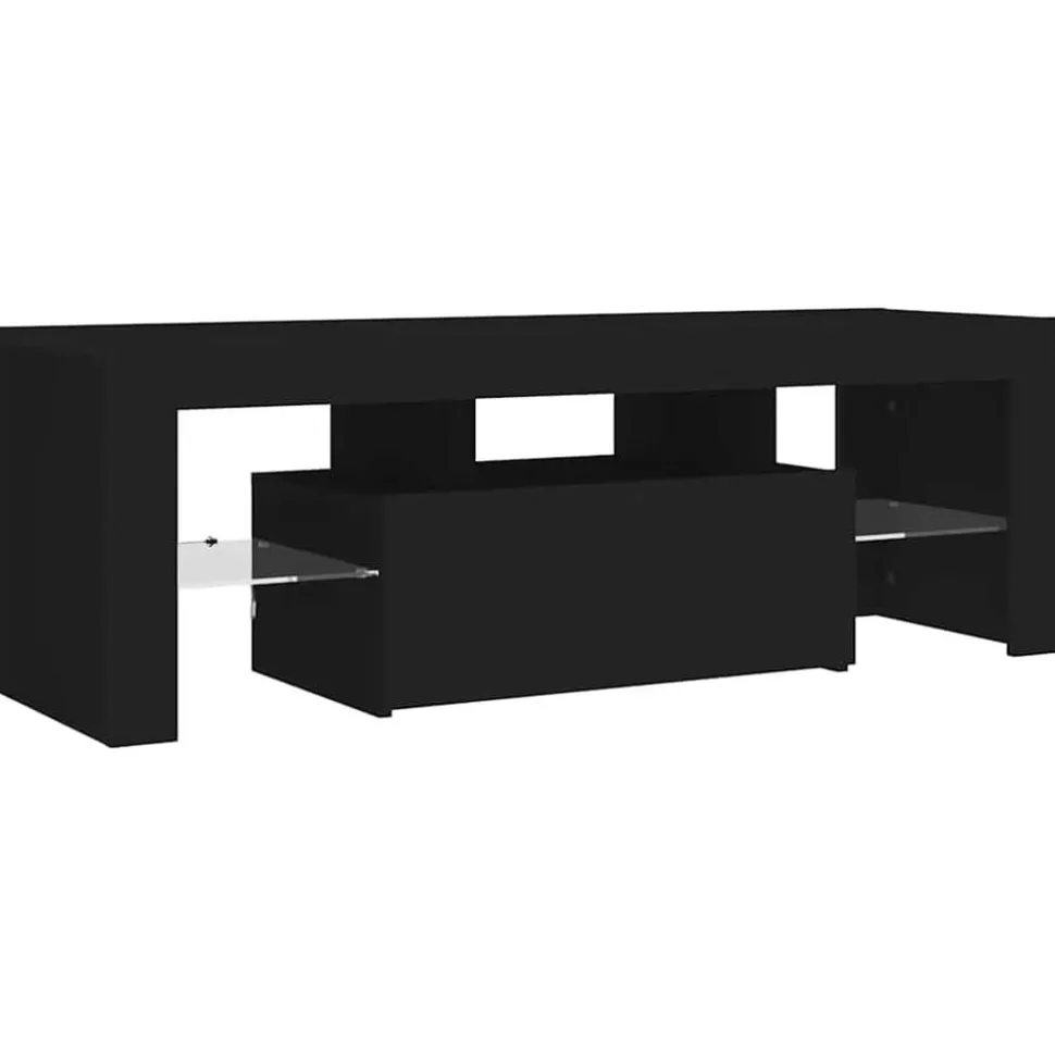 vidaXL Tv-meubel met LED-verlichting 120x35x40 cm zwart