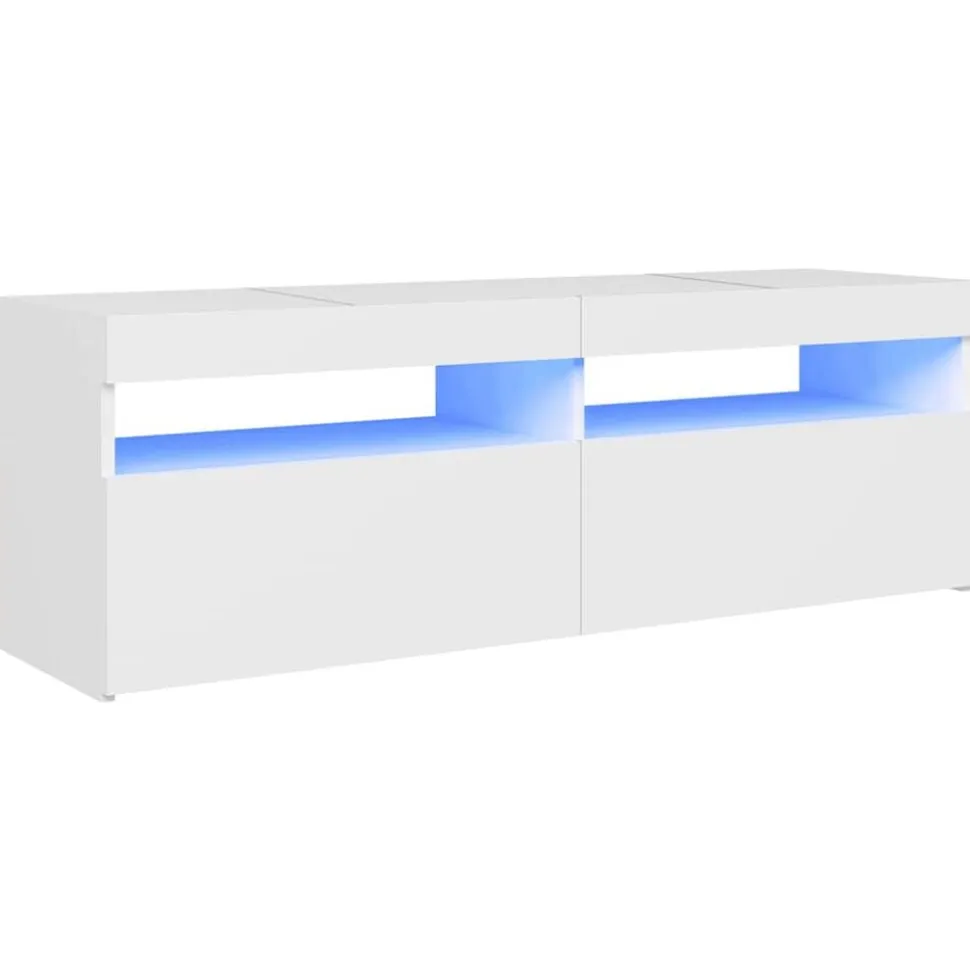 vidaXL Tv-meubel met LED-verlichting 120x35x40 cm wit