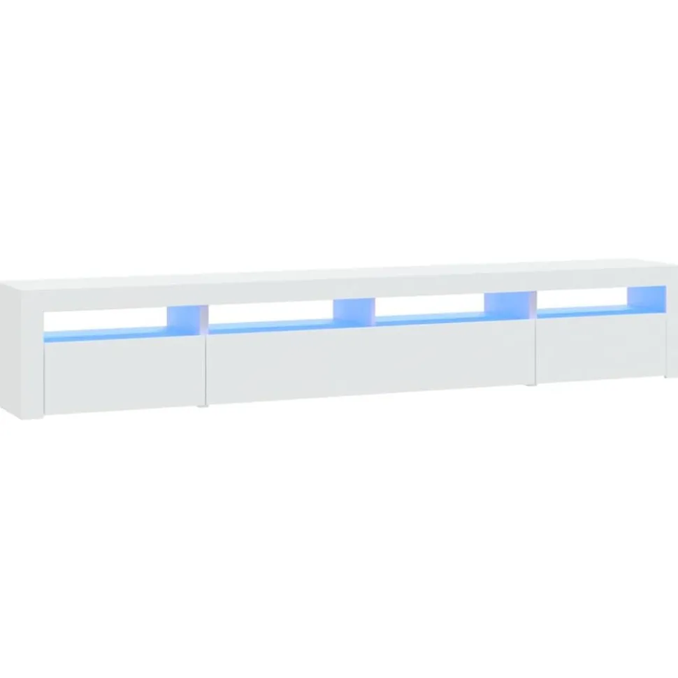 vidaXL Tv-meubel met LED-verlichting 240x35x40 cm wit