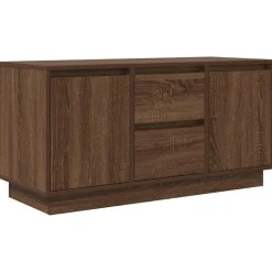 vidaXL Tv-meubel met LED-verlichting 100x41x50 cm bruin eikenkleur