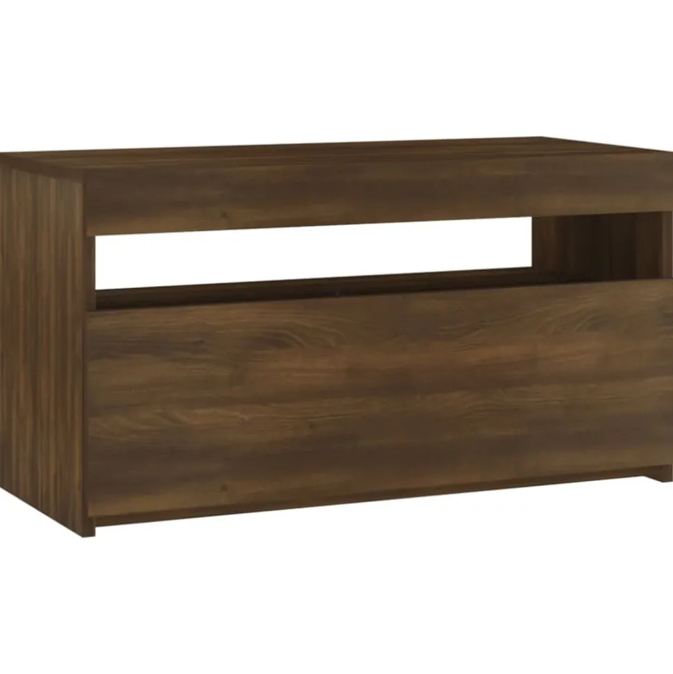 vidaXL Tv-meubel met LED-verlichting 75x35x40 cm bruin eikenkleur