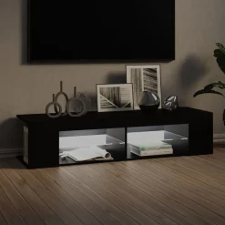 vidaXL Tv-meubel met LED-verlichting 135x39x30 cm zwart
