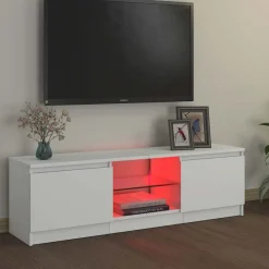 vidaXL Tv-meubel met LED-verlichting 120x30x36 cm wit
