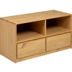 vidaXL Tv-meubel SAUDA 99x43x55 cm massief grenenhout eikenkleurig