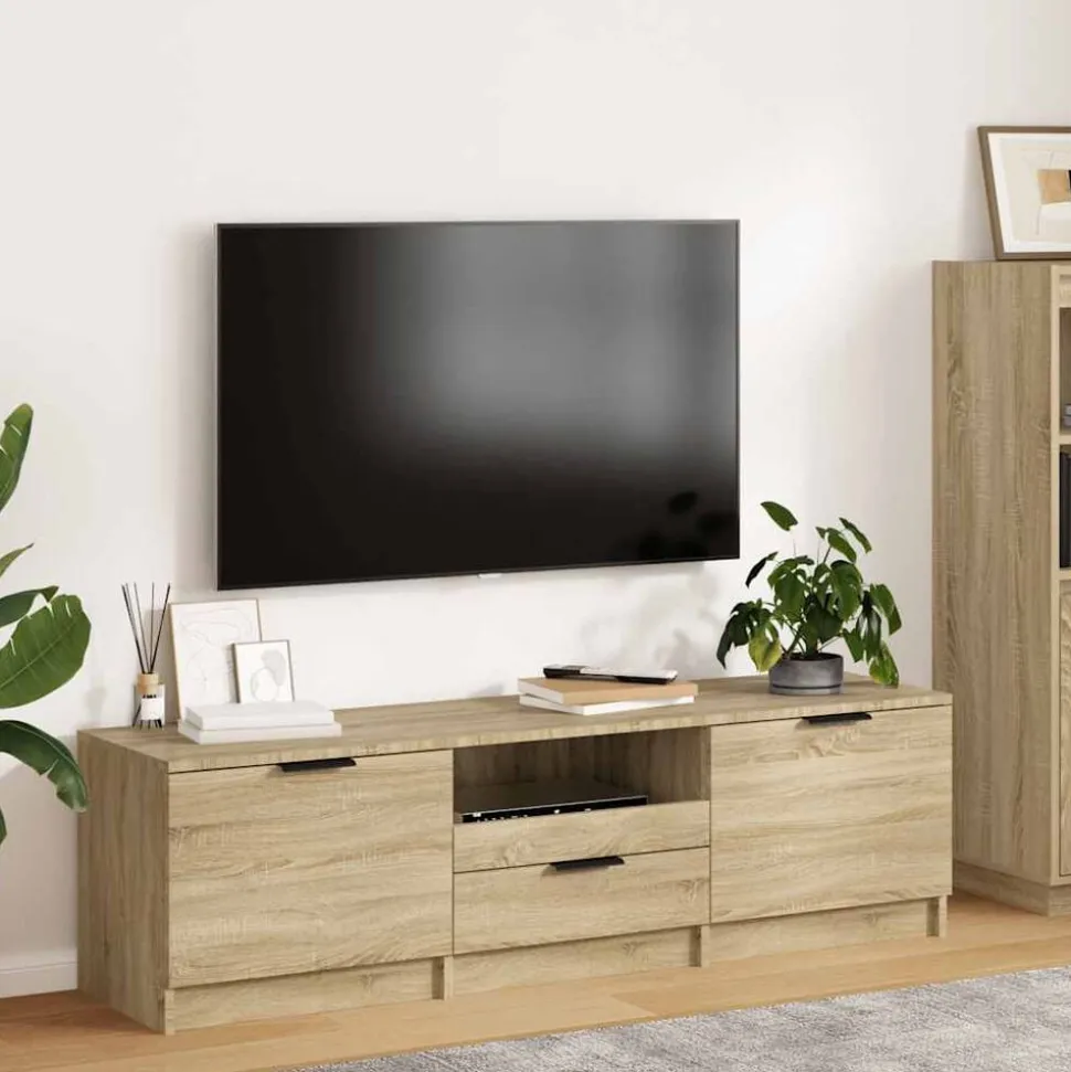 vidaXL Tv-meubel Sonoma eiken 140x35x40 cm bewerkt hout