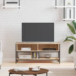 vidaXL Tv-meubel Sonoma eiken 100x35x45 cm bewerkt hout