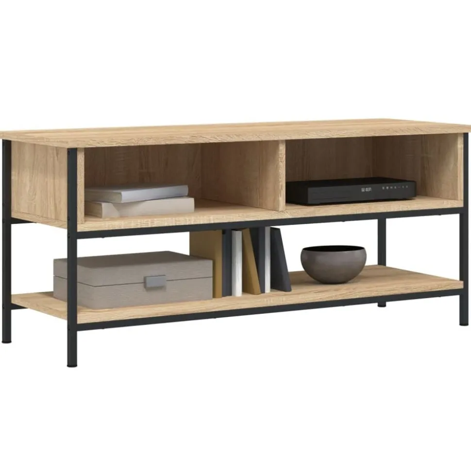 vidaXL Tv-meubel Sonoma eiken 100x35x45 cm bewerkt hout