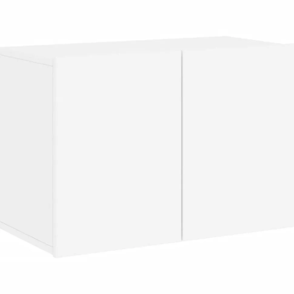 vidaXL Tv-meubel wandgemonteerd 60x30x41 cm wit