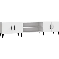 vidaXL Tv-meubel wit 180x31,5x40 cm bewerkt hout