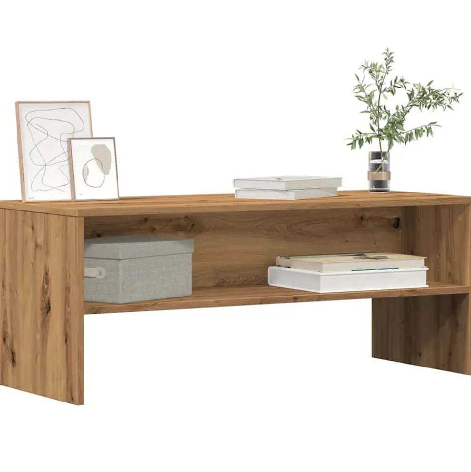vidaXL Tv-meubel 100x40x40 cm bewerkt hout artisanaal eikenkleurig