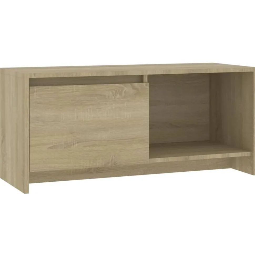 vidaXL Tv-meubel 90x35x40 cm bewerkt hout sonoma eikenkleurig