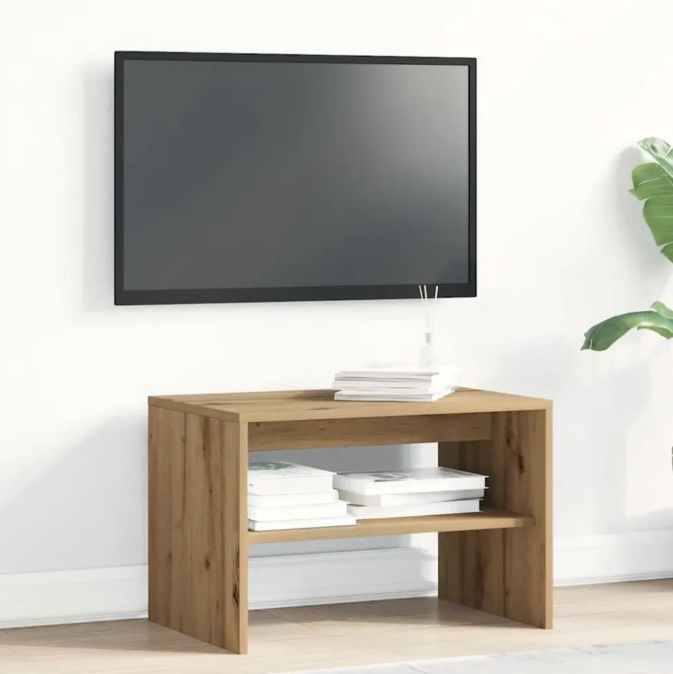 vidaXL Tv-meubel 60x40x40 cm bewerkt hout artisanaal eikenkleur