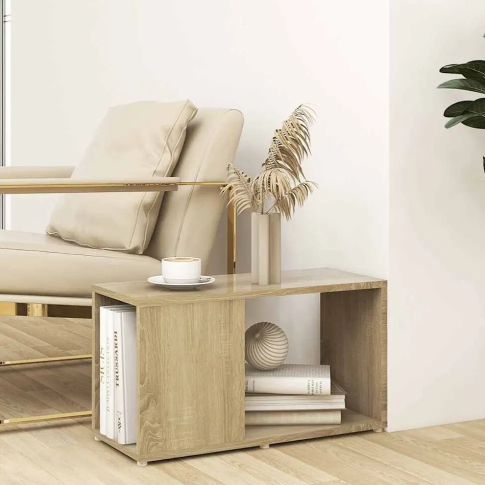 vidaXL Tv-meubel 60x24x32 cm bewerkt hout sonoma eikenkleurig