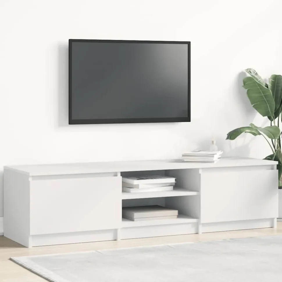 vidaXL Tv-meubel 140x40x35,5 cm bewerkt hout wit