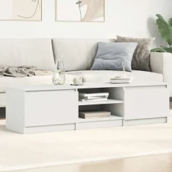 vidaXL Tv-meubel 140x40x35,5 cm bewerkt hout wit