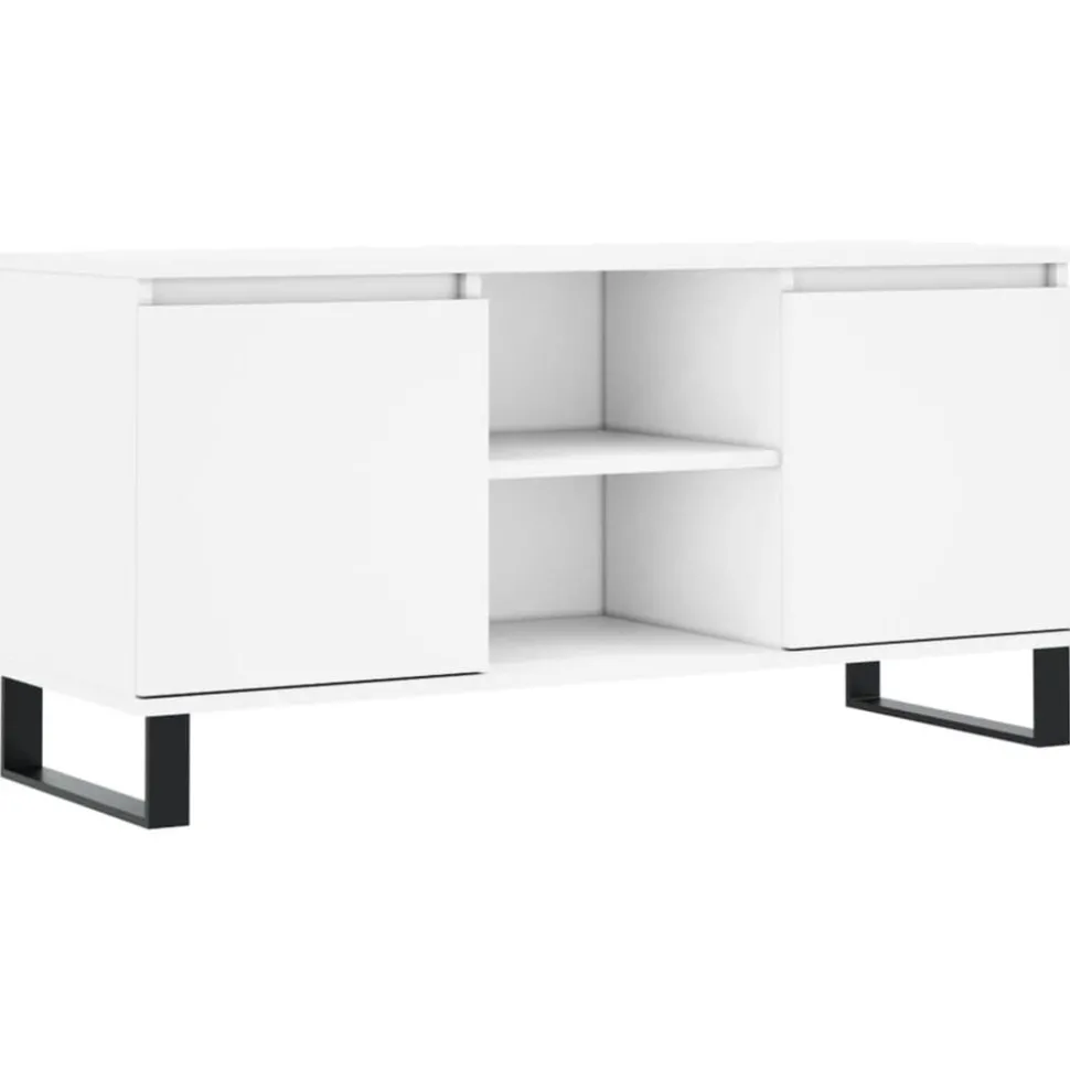 vidaXL Tv-meubel 104x35x50 cm bewerkt hout wit