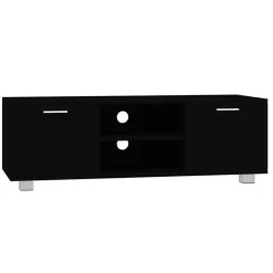 vidaXL Tv-meubel 120x40,5x35 cm bewerkt hout zwart