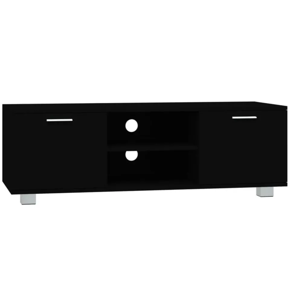 vidaXL Tv-meubel 120x40,5x35 cm bewerkt hout zwart