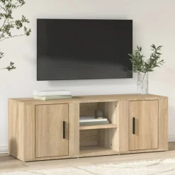 vidaXL Tv-meubel 100x31,5x35 cm bewerkt hout sonoma eikenkleurig