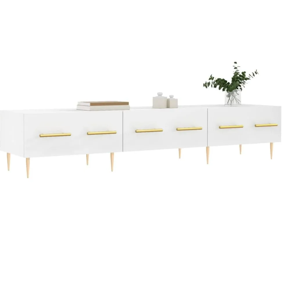 vidaXL Tv-meubel 150x36x30 cm bewerkt hout wit