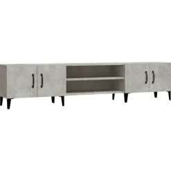 vidaXL Tv-meubel 180x31,5x40 cm bewerkt hout betongrijs