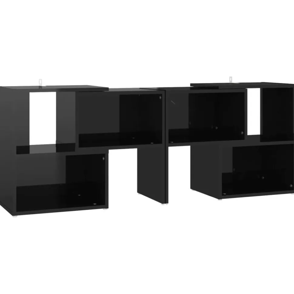 vidaXL Tv-meubel 104x30x52 cm bewerkt hout hoogglans zwart