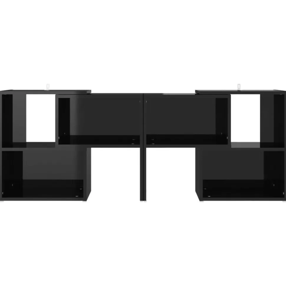 vidaXL Tv-meubel 104x30x52 cm bewerkt hout hoogglans zwart