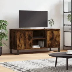 vidaXL Tv-meubel 104x35x50 cm bewerkt hout gerookt eikenkleurig