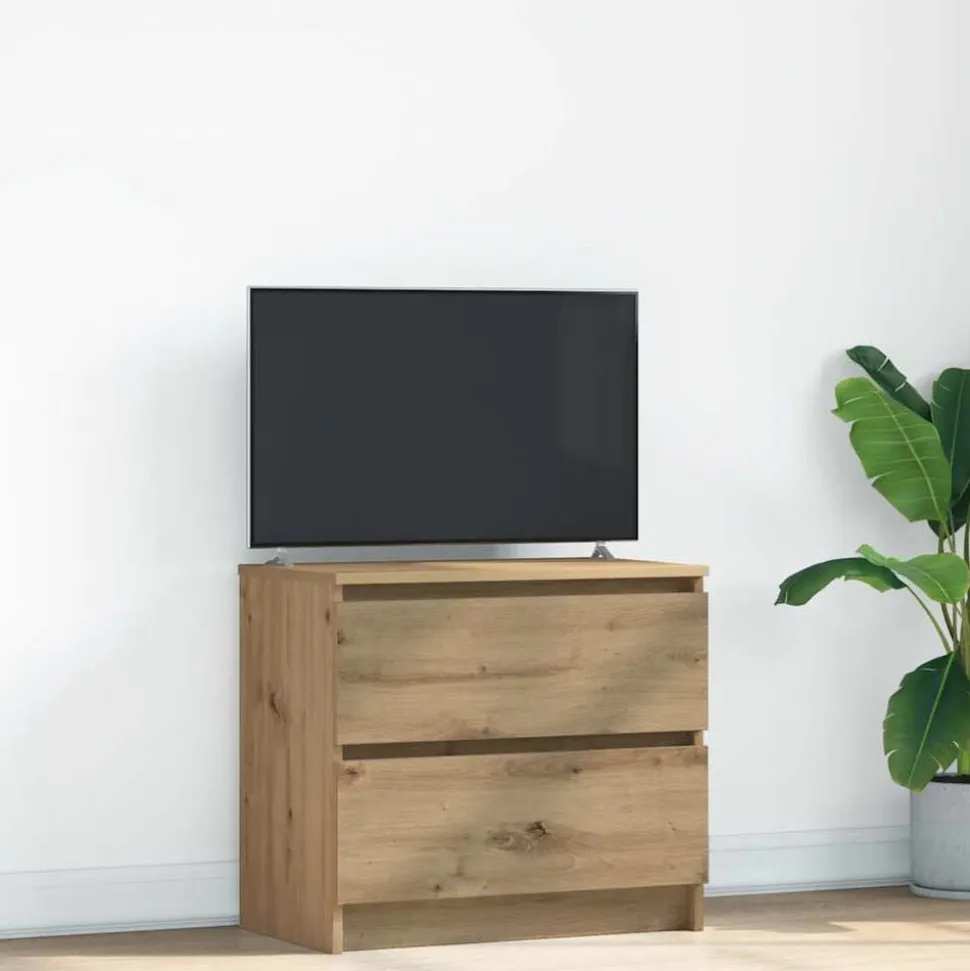 vidaXL Tv-meubel 60x35x54 cm bewerkt hout artisanaal eikenkleur
