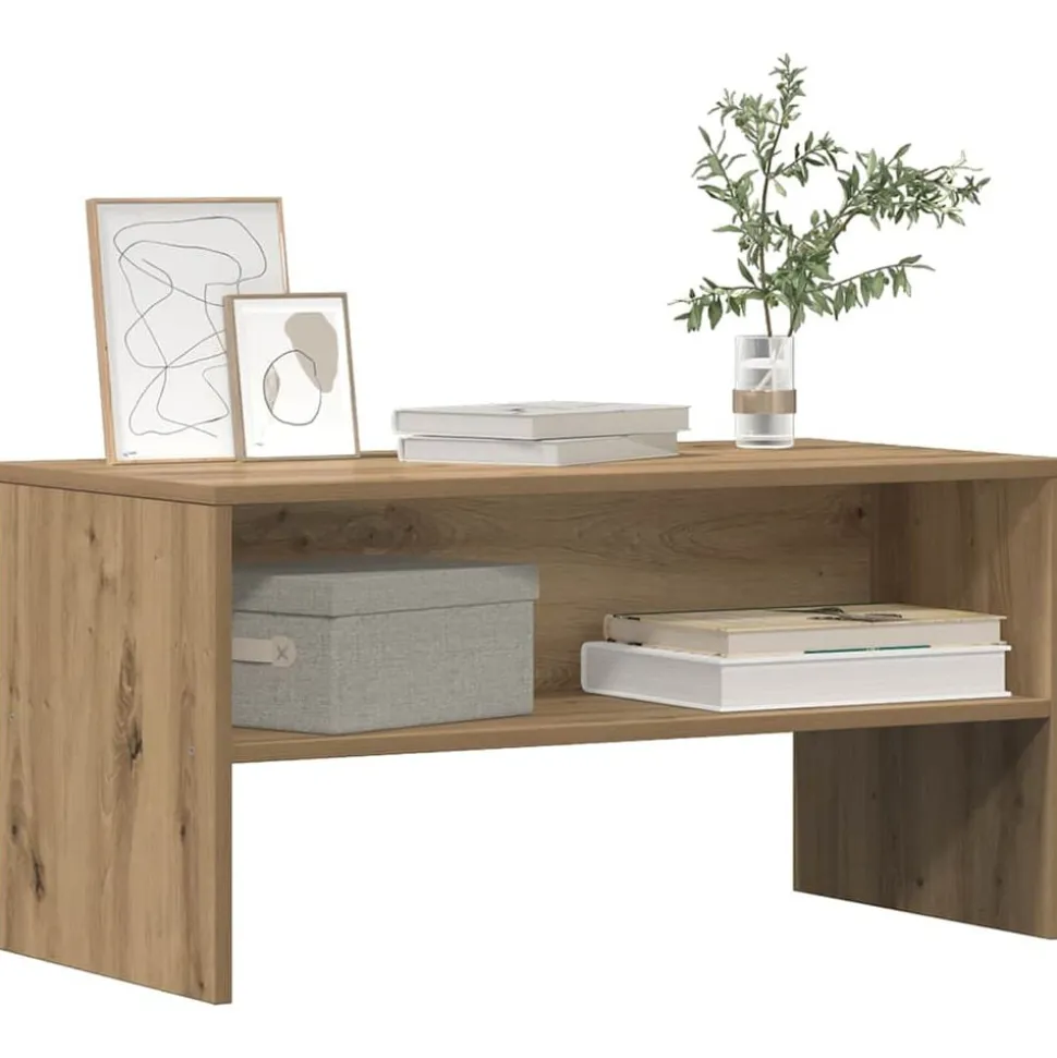vidaXL Tv-meubel 80x40x40 cm bewerkt hout artisanaal eikenkleur