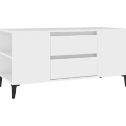 vidaXL Tv-meubel 102x44,5x50 cm bewerkt hout wit