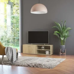 vidaXL Tv-meubel 120x34x37 cm bewerkt hout sonoma eikenkleurig
