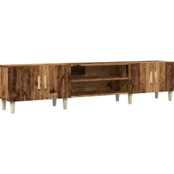 vidaXL Tv-meubel 180x31,5x40 cm bewerkt hout oud houtkleurig