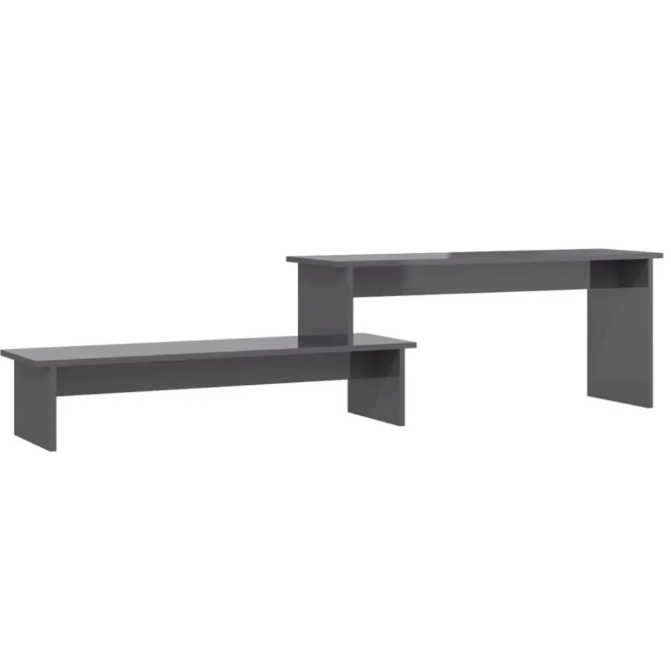 vidaXL Tv-meubel 180x30x43 cm bewerkt hout hoogglans grijs