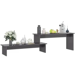 vidaXL Tv-meubel 180x30x43 cm bewerkt hout hoogglans grijs