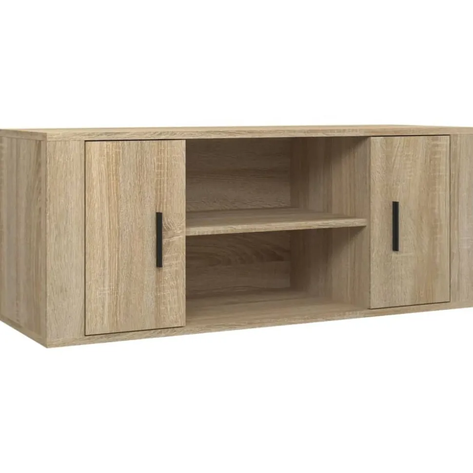 vidaXL Tv-meubel 100x35x40 cm bewerkt hout sonoma eikenkleurig