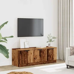 vidaXL Tv-meubel 102x35x36,5 cm bewerkt hout oud houtkleurig