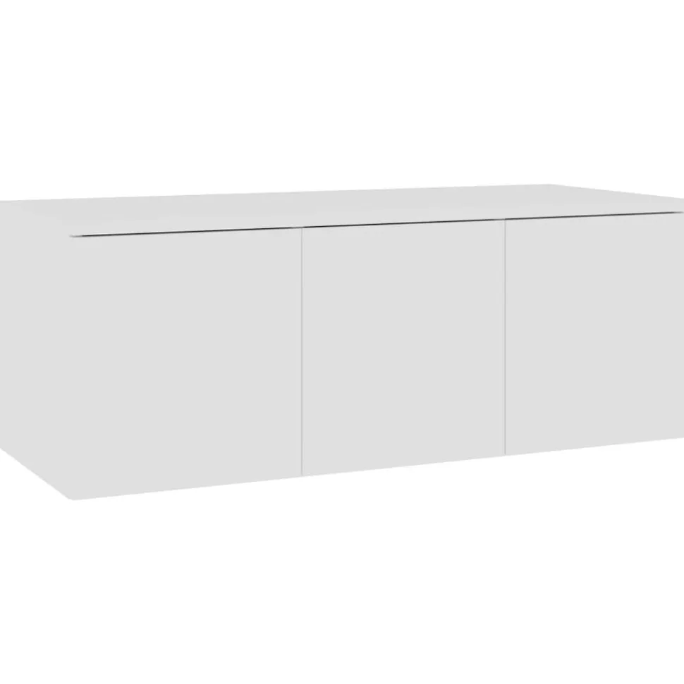 vidaXL Tv-meubel 80x34x30 cm bewerkt hout wit