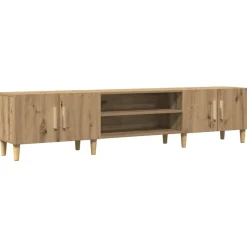 vidaXL Tv-meubel 180x31,5x40 cm bewerkt hout artisanaal eikenkleurig