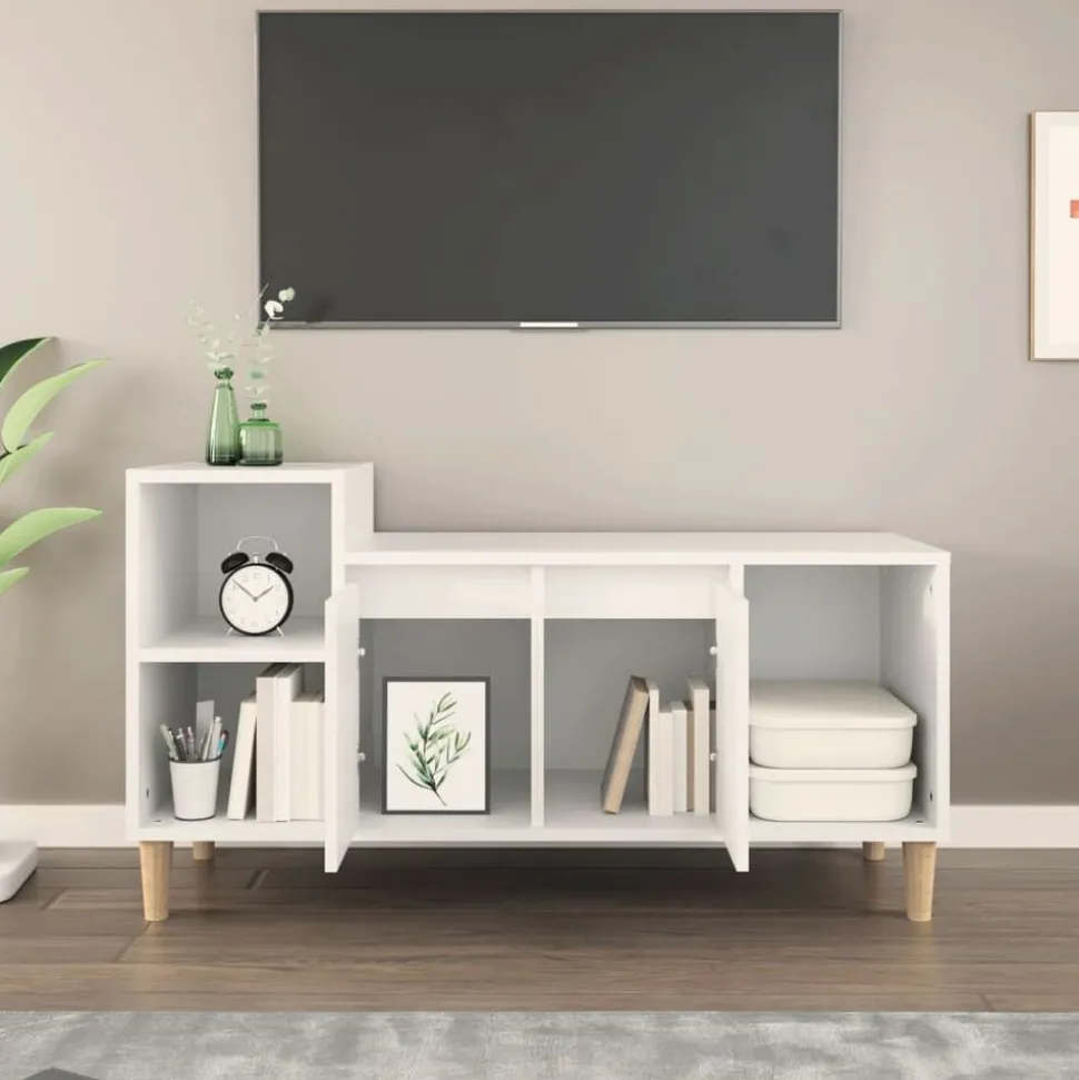 vidaXL Tv-meubel 100x35x55 cm bewerkt hout wit