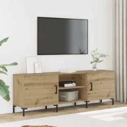 vidaXL Tv-meubel 150x30x50 cm bewerkt hout artisanaal eikenkleurig