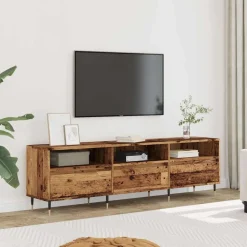 vidaXL Tv-meubel 150x30x44,5 cm bewerkt hout oud houtkleurig