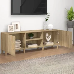 vidaXL Tv-meubel 150x30x50 cm bewerkt hout sonoma eikenkleurig