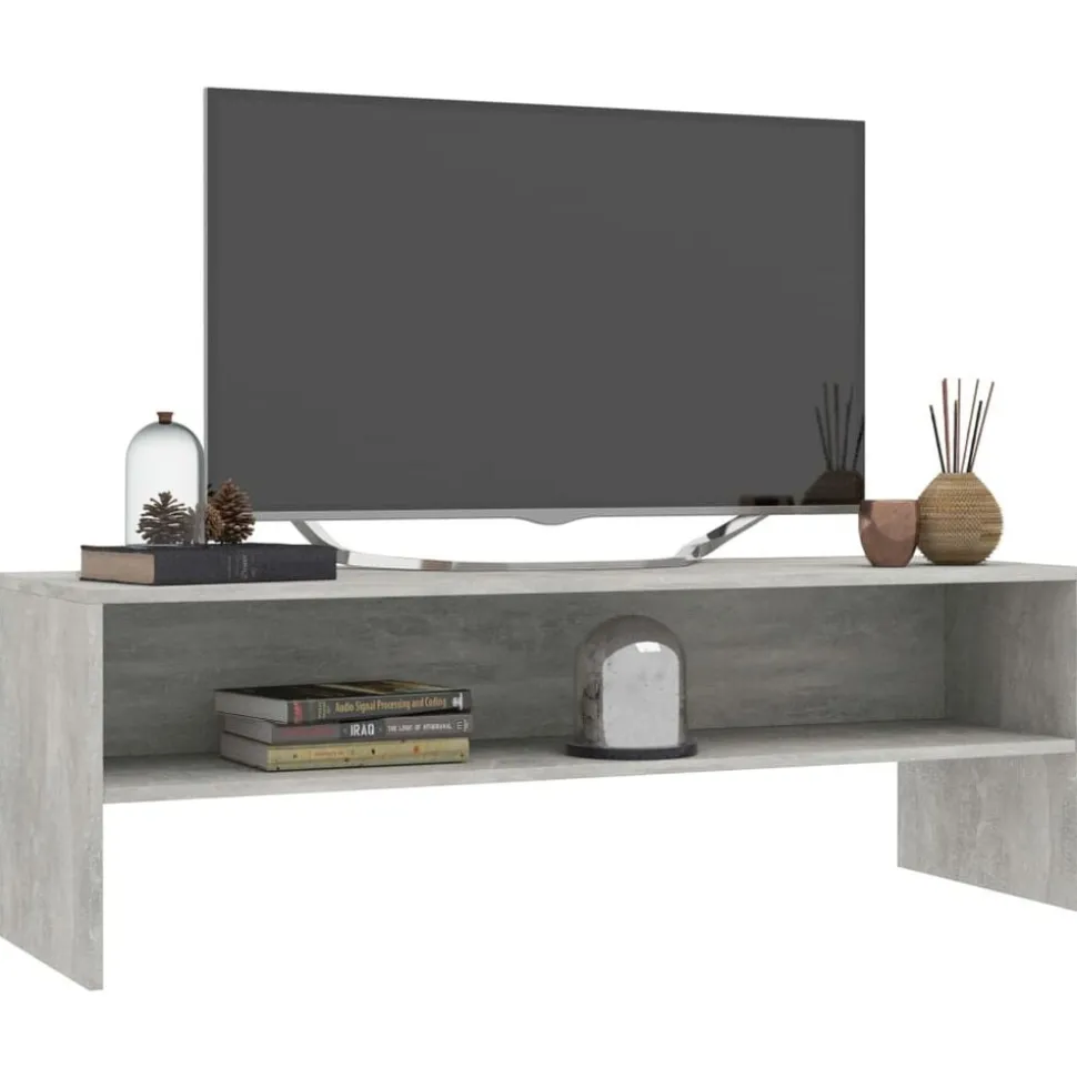 vidaXL Tv-meubel 120x40x40 cm bewerkt hout betongrijs
