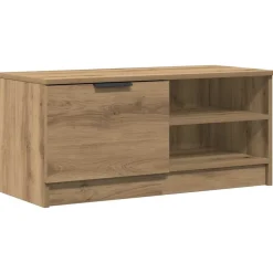 vidaXL Tv-meubel 80x35x36,5 cm bewerkt hout artisanaal eikenkleur